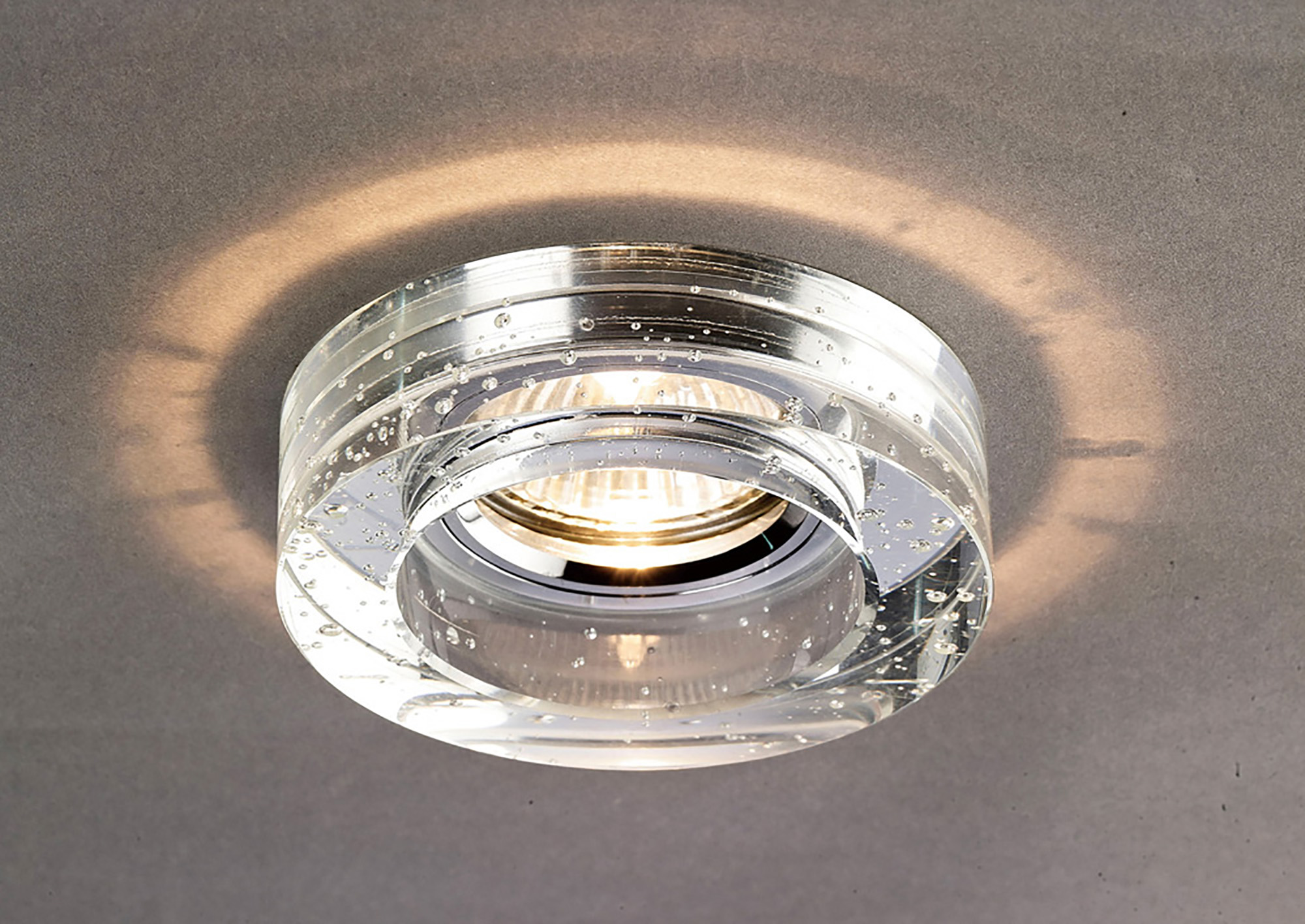 IL30831CH  Crystal Bubble Downlight Round Rim Only Clear